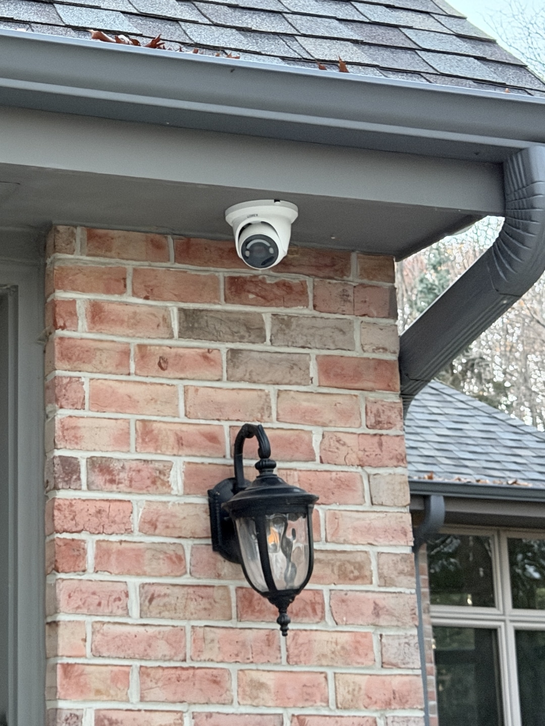 RedBird installed POE home security camera on residential exterior in Colgate, Wisconsin